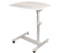 Sobuy Fbt07n2-W Table De Lit Pour Ordinateur Portable, Ipad, Lecture Avec Plateau Inclinable À Hauteur Assistée Tables De Chevet/Support Pc Blanc