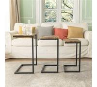 SoBuy FBT102-F Lot de 3 Tables Basses Gigognes, Set de 3 Tables d'appoint Empilables Bois G