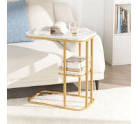 SoBuy FBT110-G Table d'appoint avec 2 étagères Table de salon Table d'ordinateur portable Table de lit Table de soins LHT environ : 50x58x30cm