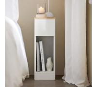 SoBuy FBT111-WNx2 Table de nuit 2 pièces avec tiroir pour boxspring Table de canapé 2 pièces Table d'appoint étroite Table de téléphone Table de nuit Commode de nuit blanche LHT env. : 20x60x35cm