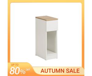 SoBuy FBT111x2 Table de chevet 2 pièces avec tiroir pour lit à sommier, table de canapé, table d'appoint étroite, armoire de chevet noir