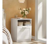 SoBuy FBT112-W Table de nuit pour boxspring table de canapé table d'appoint étroite table de téléphone table de nuit avec tiroir commode de nuit blanc LHT env. : 39x55x39cm