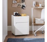 SoBuy FBT121-W Caisson roulant Chariot de bureau Chariot d'appoint Chariot porte-documents Table d'imprimante Table de nuit LHT env. 40x54x40cm
