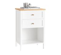 SoBuy FBT126-WN Table de nuit Boxspring Table d'appoint étroite Table de canapé Table de téléphone Table de chevet Blanc LHT env. 40x60x30cm