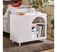 SoBuy FBT135-W Table d'imprimante Support d'imprimante Armoire à dossiers avec compartiments Table d'appoint Conteneur de bureau Blanc LHT env. 35x60x70cm