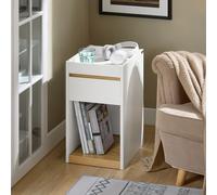 SoBuy FBT137-W Table de nuit Boxspring Table de canapé Table de nuit Table d'appoint étroite Table de téléphone Table de nuit Blanc LHT env. 30x55x35cm