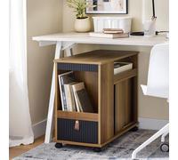 SoBuy FBT143-PF Armoire de classement Chariot d'imprimante Rollcontainers Table d'imprimante Armoire de stockage Armoire pour bureau Gris vintage LHT env. 35x61x75cm