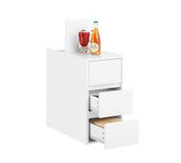 SoBuy FBT144-W Table d'appoint Table de nuit Boxspring étroite Table de téléphone Commode de nuit Armoire de classement Blanc LHT env. 30x60x60cm