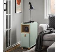 Table De Chevet - Dessus Rabattable Et Tiroir En Bas Effet Bois Vert Vert