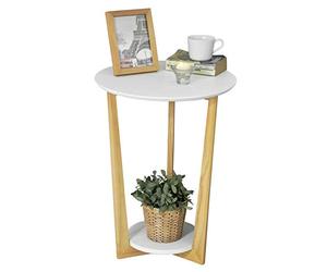 SoBuy® FBT52-WN Table Basse Ronde Guéridon Table d'Appoint Table Café - 3 Pieds