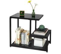 SoBuy FBT65-Sch Bout de Canapé Table d'appoint Tables Basses avec 3 étagères de Rangement - Noir