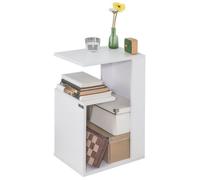 SoBuy® FBT69-W Table d'appoint Bout de Canapé Table Café Porte magasine Porte Revues ¿ Blanc