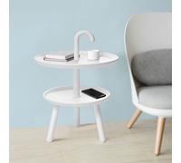 Sobuy Fbt71-W Table D'appoint Design Guéridon Table Basse À 2 Niveaux De Haute Qualité Blanc