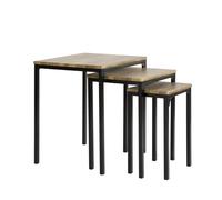 Sobuy Fbt84-N Lot De 3 Tables Basses Gigognes, Set De 3 Tables D'appoint Empilables, Tables Gigognes, Table Basse, Bouts De Canapé, Style Industriel