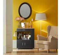 SoBuy FKW113-SCH Desserte Roulante Chariot de Cuisine à roulettes Buffet Multifonctionnel Noir G