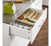 Sobuy Fkw117-W Desserte De Cuisine Sur Roulettes Chariot De Cuisine Îlot De Cuisine Buffet Avec Plan De Travail, Tiroir Et 2 Portes, Blanc Multicolore