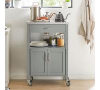SoBuy FKW22-HG Desserte de Cuisine Roulante, Meuble de Rangement à roulettes Plateau en Acier INOX
