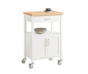 SoBuy® FKW22-WN Meuble de Rangement à roulettes, Caisson Roulant, Chariot L60xH90xP44cm