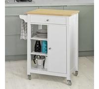 SoBuy FKW46-WN Desserte roulante Chariot de cuisine de service Meuble de Rangement Blanc