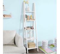 SoBuy® FRG101-W Étagère Style échelle Bibliothèque - 5 étages -Blanc