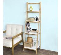 SoBuy FRG162-N Bibliothèque Étagère pliable style échelle avec 4 niveaux de rangement Naturel, Bois