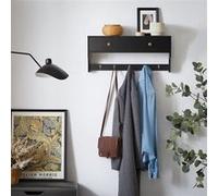 FRG178-SCH Porte Manteau Mural, Porte-Manteaux, Etagère Murale, Porte-vêtements avec