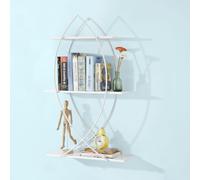Sobuy® Frg192-W Etagère Murale Étagère De Rangement ¿ 3 Niveaux - Blanc Blanc