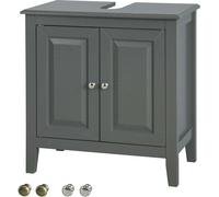 SoBuy FRG202-DG Meuble sous-lavabo Meuble de salle de bain Meuble sous-lavabo Gris foncé LHT env : 60x62x30cm