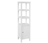 SoBuy FRG205-W Meuble Colonne de Salle de Bain Armoire Toilette haute - Blanc Blanc