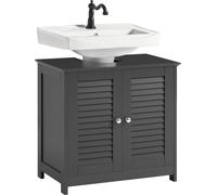 SoBuy FRG237-II-DG Armoire de salle de bains Armoire de salle de bains sous lavabo