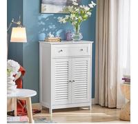 SoBuy FRG238-W Buffet avec Tiroir et Cloison Amovible pour Entrée, Chambre Salon, Cuisine et Salle de Bain, 60x35x87cm