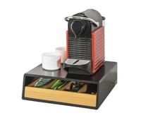 SoBuy FRG280-Sch Boîte de Rangement à Tiroir pour Capsules de Thé et café Boîte à Capsules de Café, Boîte à Thé L30xP31xH10cm