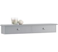 SoBuy FRG43-HG Armoire murale Étagère murale Penderie murale avec 2 tiroirs Armoire suspendue Gris clair