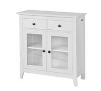 SoBuy® FSB05-W Buffet Commode Armoire de Rangement - Largeur 80cm - 2 Tiroirs 2 Portes- Coloris Blanc