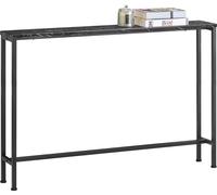 SoBuy FSB19-XL-SCH Console vintage en métal Table de couloir Table décorative Buffet Table d'appoint LHT environ 120x80x20cm Aspect marbre & noir