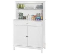 Sobuy® Fsb26-W Desserte Cuisine Commode Meuble De Rangement Cuisine Buffet - L90 X P40 X H148cm Blanc