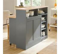 SoBuy FSB36-HG Buffet de Rangement Placard de Cuisine Ilot de Cuisine Armoire de Cuisine Gris