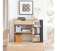 SoBuy FSB53-N Table console table de couloir table déco sideboard table d'appoint étroite table de salon table déco nature/noir LHT env : 102x81x36cm