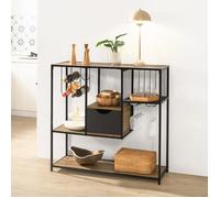 SoBuy FSB56-F Table Console Table d’Entrée Bout de Canapé Table d'Appoint Buffet avec 3 Etagères de Rangement