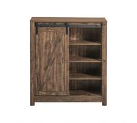 Sobuy Fsb59-N Meuble Bas Meuble Colonne Placard De Rangement Commode Avec Porte De Grange Coulissante Armoire À Chaussures Commode À Chaussures Marron