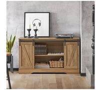 SoBuy Commode Buffet avec Porte de Grange Coulissante Meuble Bas de Rangement 12 x40 x70cm pour Salon Couloir Cuisine ou Bureau