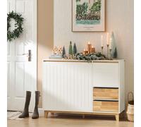 SoBuy FSB75-WN Sideboard armoire de cuisine commode armoire couloir buffet armoire à chaussures cuisine commode rangement armoire TV blanc LHT env. : 120x90x40cm