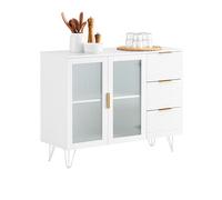 SoBuy FSB86-W Armoire de cuisine Ilot de cuisine Armoire de salon indépendante Highborad Commode Sideboard Table de bar Buffet Armoire de salle de bain