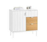 SoBuy FSB91-WN Armoire de cuisine Sideboard Armoire Buffet Armoire de rangement Commode Blanc-Nature LHT env. 75x76x35cm