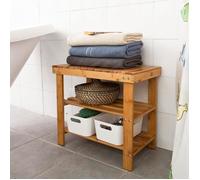 SoBuy FSR02-K-N Banc Étagère à chaussures Meuble de chaussures en bambou - Haute Qualité L50xP29xH45cm