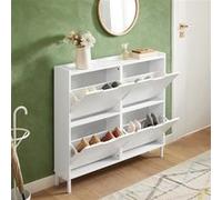 Meubles TV SoBuy Prévente ! FSR100-W Meuble de Rangement à Chaussures Armoire à Chaussures Commode à
