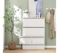 SoBuy Armoire à Chaussures avec Banc Amovible Blanc FSR134-W