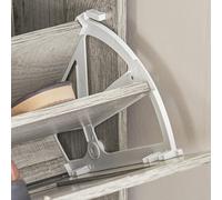 Sobuy Fsr137-Hg Armoire À Chaussures Meuble D'entrée, Meuble De Rangement À Chaussures Avec 2 Abattants ? 60x23x79 Cm, Gris, Effet Bois Gris