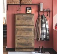 SoBuy FSR137-L-F Meuble à Chaussures Armoire à Chaussures Commode à Chaussures Meuble Marron G