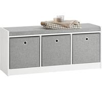 Banc De Rangement Avec Coussin Rembourré Meuble Entrée - Sobuy Fsr65-Dg Gris